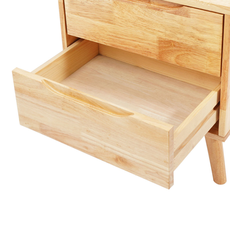Table de chevet avec 2 tiroirs: P 17,12 po x l 15,74 po x H 13,38 po