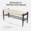 Banc en bois massif avec rangement pour chaussures Everill-394929898-351871838
