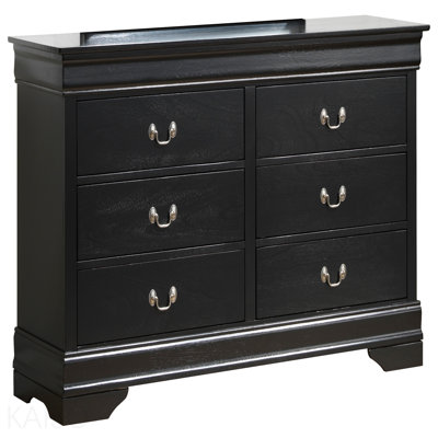 Commode de rangement noire Elegant Traditional