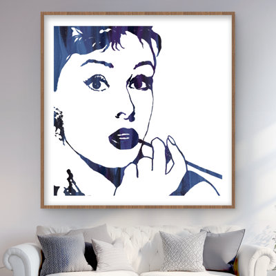 Audrey Hepburn, impression de cigare encadrée