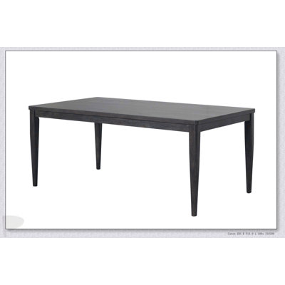 Modern Dark Walnut Rubber Wood Dining Table For Elegant And Durable Dining Room Furniture