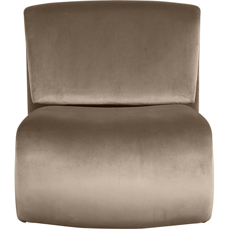 Koco Velvet Accent Chair, Taupe Velvet