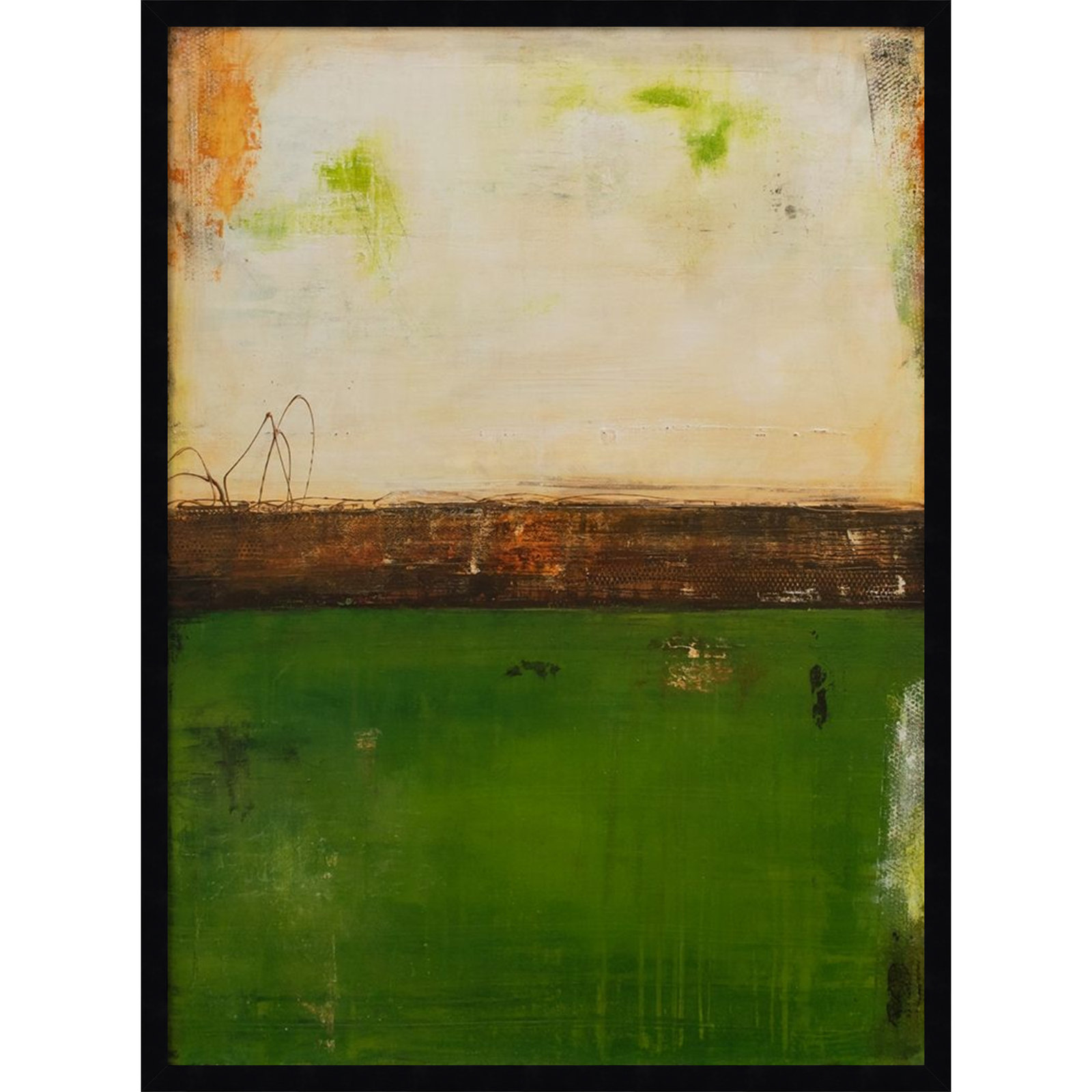 Forest Hill Trail by Mauro Wood Framed Wall Art Print, 33" H x 25" W, Black