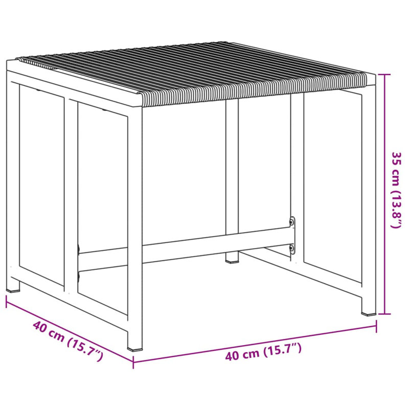 Ralpha Garden Stools Black Poly Rattan