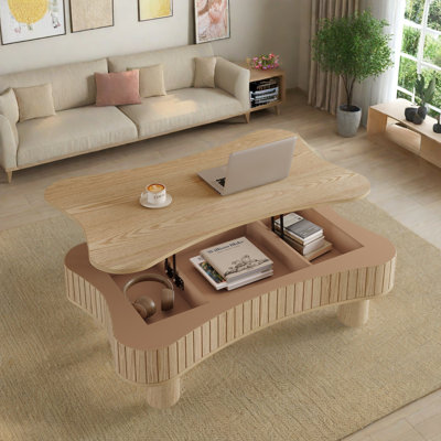 Coffee Table With Hidden Storage And Silent Hydraulic Lift