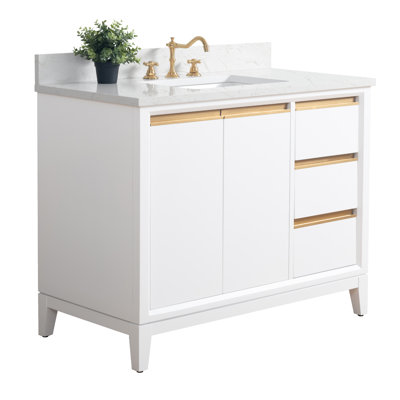 42 Single Bathroom Vanity with Top