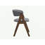 Keiki Grey Fabric & Walnut Finish Side Chair (Set Of 2)
