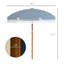 Parasol à rayures bleues 7 X Ft