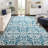 Alessia Floral Ivory/Blue Area Rug-2131801080