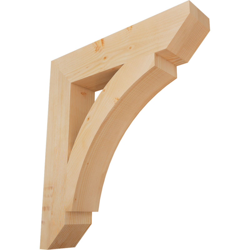 Support en bois / corbeau, Sapin de Douglas, H 34 po x l 5,5 po x P 30 po