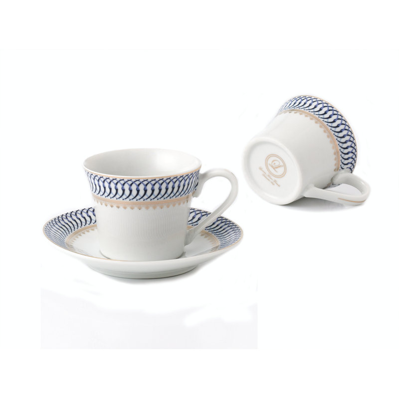 Porcelain Espresso Cup and Saucer