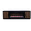 Meuble télé 83 po avec foyer, pouvant accueillir jusqu'à 95 po de style noir et noyer, assemblage de base, 2 portes, tablettes, élément de gestion des câbles de 83 po, noyer, technique d'installation simple, guide
