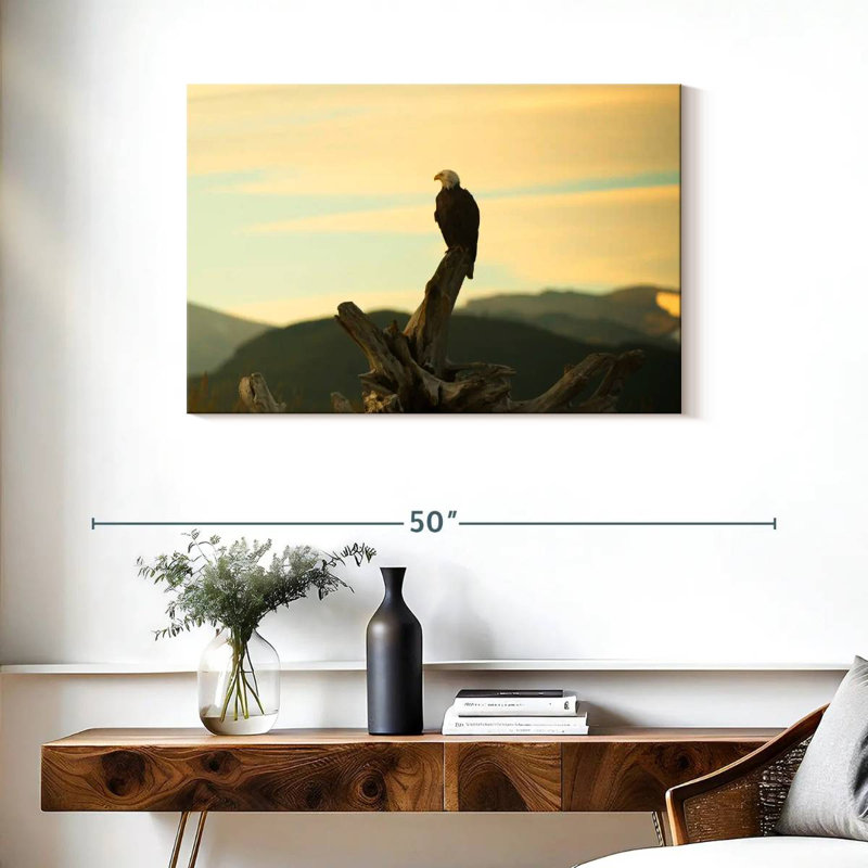 Eagle At Sunset, 24" H x 36" W