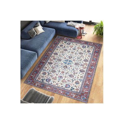 Tapis bleu lavable à la machine