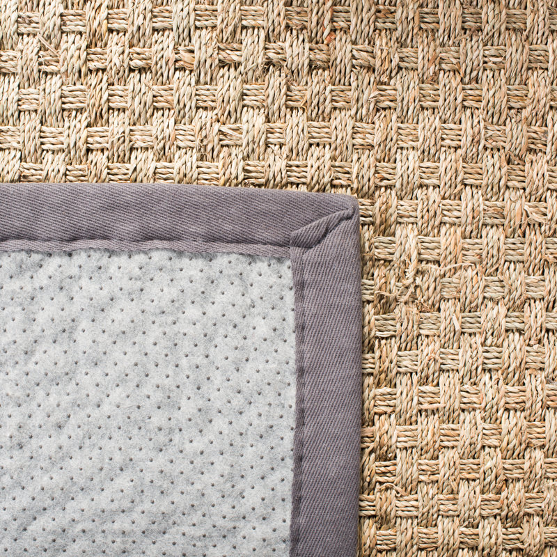 Arley Natural/Dark Gray Rug, Rectangle 61 x 91cm