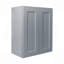 Armoire murale en bois massif à 2 portes et 2 tablettes pour le rangement de la cuisine, de la salle de bain, de la buanderie et des tablettes réglables prêtes à assembler (l 27 po x P 12 po x H 36 po)
