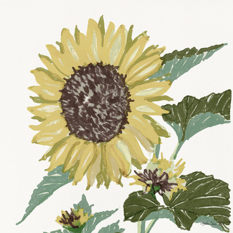 Étude florale par Stellar Design Studio - impression, H 12 po x l 12 po, Wrapped Canvas