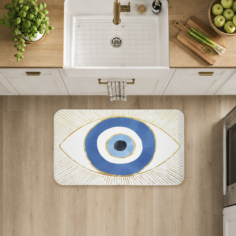 Tapis de sol symbolique anti-fatigue imprimé par Ziwei Li, Symbolic Evil Eye Protection