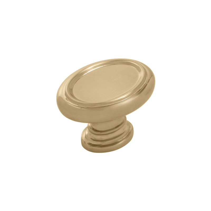 Berkshire Collection Oval Knob - 1-1/2" x 1-1/8 " Cabinet Knob - Farmhouse Hardware for Drawers & Cabinets, Champagne Bronze