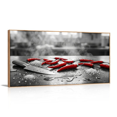 Red Chili Canvas Wall Art Oil Painting Print Set Of 1