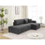 Canapé modulaire en laine d'agneau clair de gauche Clairjour avec 2 coussins décoratifs-110990098-110990100