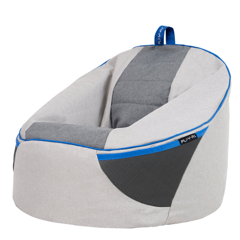Kids PLAY-R1 Alpha Gaming Bean Bag Chair, Grey