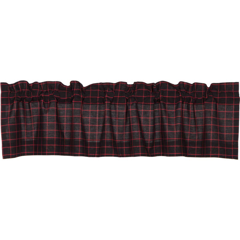 Netzer Cotton Plaid Tailored Window Valance