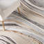 Grey Abstract 10Mm Thick Anti Shed Rug For Bedroom, Dining Room, Stain Resistant Modern Area Rug-1171204682