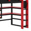 Gaming Loft Bed With Built-In Desk And Storage Shelves, Space-Saving Wooden Bed Frame With LED & Side Race-125193245-125193244