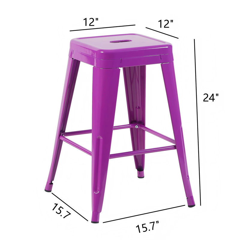 Tabouret à hauteur de comptoir 24 po, Mauve, Tabouret de comptoir (siège d’une hauteur de 24