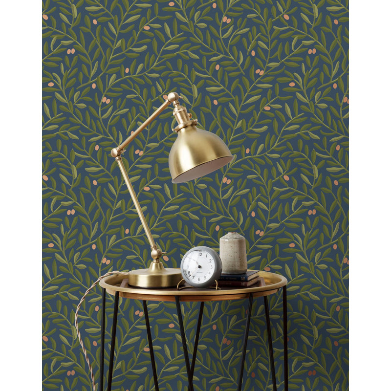 Olive Grove Wallpaper | Traditional / Roll - 27" x 30', Midnight