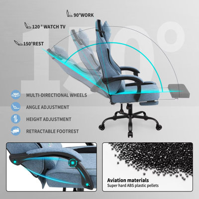 SITMOD Ergonomic Gaming Chair with Footrest and Lumbar Support for Adults Computer Office Chair