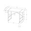 Bureau d'ordinateur, bureau personnel, ordinateur portable, L 48 po, travail, stratifié, métal, contemporain, moderne-960417200