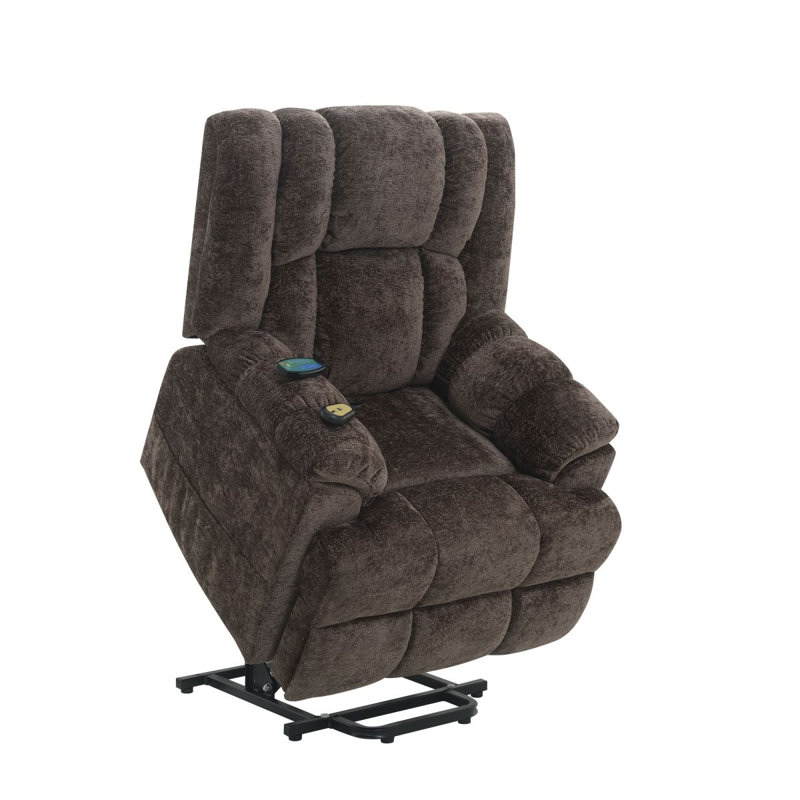 Pacay Chenille Power Motion Recliner With Lift, Heating & Massage Function