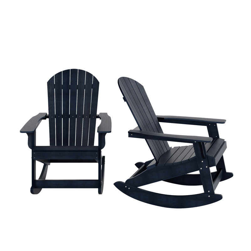 Chaise berçante Arrirack Adirondack pour l'extérieur Arrlo, Marine