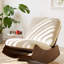 Chaise berçante coulissante en velours côtelé avec cadre en bois massif pour chambre de bébé, salon ou chambre à coucher-649574283