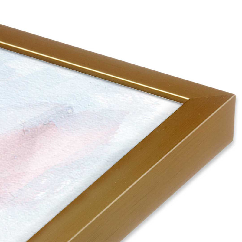 «Silent Opal I» par Melissa Wang, reproduction d'art, H 12 po x l 12 po, Impression sur cadre ouvert sans papier mat, Doré