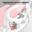 White & Pink Ergonomic Office Chair, Home Office Desk Chair, With Headrest, High Back Computer Chair, Armrests And Adjustable Lumbar Support For Home Office Study Room-396486443-396486437