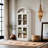 4-door Arched Bookshelf With Glass Doors For Living Room, Kitchen, Office-1184142194