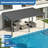 Patio Gazebo Lean to Wall Mounted Pergola with Sloping Galvanized Steel Roof-123258202-123258210
