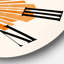 Minimal Orange Radiant Sun I - horloge murale moderne-60327461