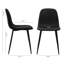 Ensemble de 4 chaises de salle à manger modernes, noir