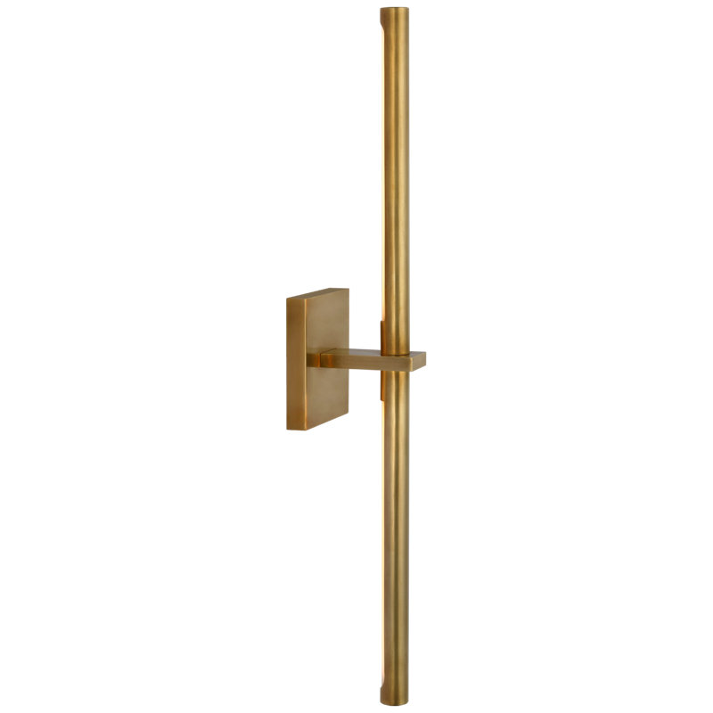 Axis 2 - Light LED Armed Sconce, Antique Burnished Brass