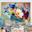 «Abstract Bouquet Of Colorful Flowers», reproduction de cadre photo sur toile-459605869-459605857