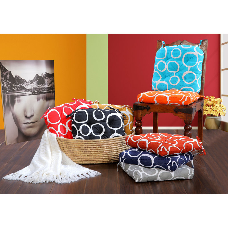 Coussin de coussin de chaise en coton touffeté à la main, Coton turquoise