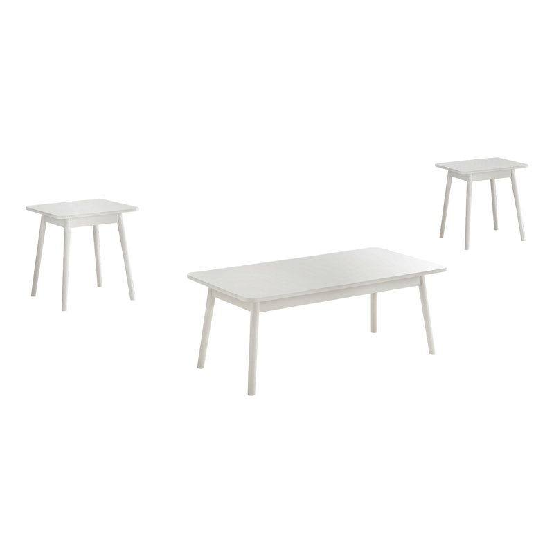 Ensemble de table (seulement avec table basse), Blanc