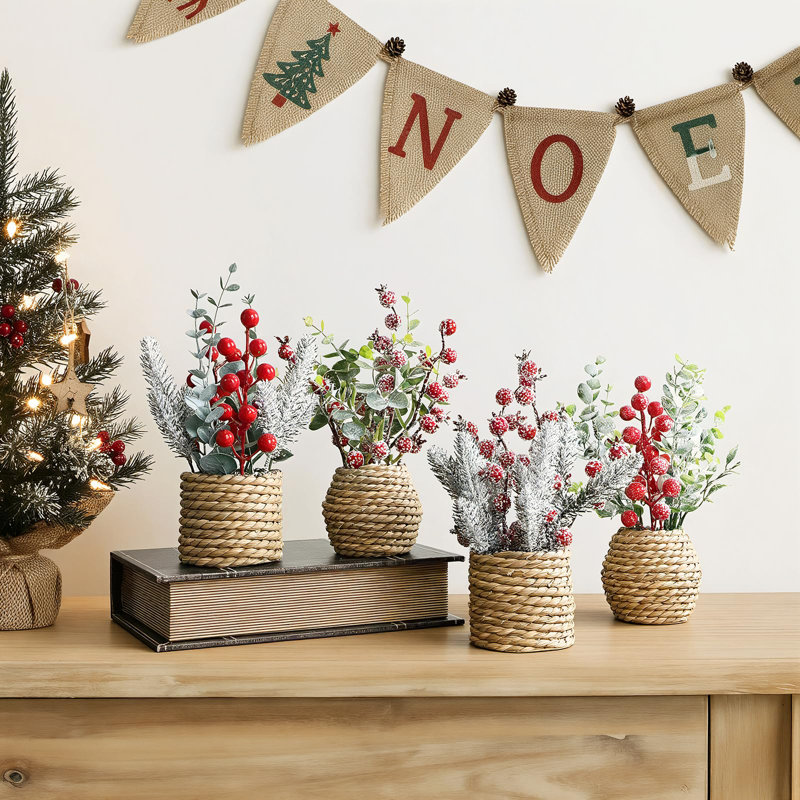 Ensemble d'arbre de Noël rustique 9 po Rustic