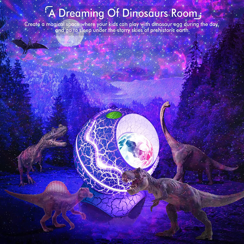 Nebulae Light Dinosaur Egg Star Projector with White Noise