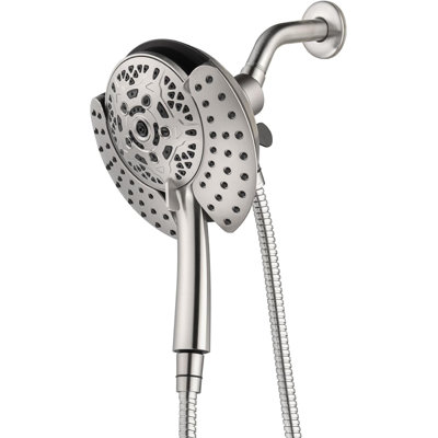 2.5GPM Shower Head With Handheld Spray Combo, 7.2" Rainfall & Handheld 2-In-1, 60" Rotatable Stainless Steel Hose,For Bathroom For Bathroom Tub Tile Pet Cleaning