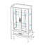 Armoire vitrée éclairée vitrine vitrée avec tablettes réglables en verre 2 portes et 1 tiroir avec ampoule incluse Chêne, buffet-675844403